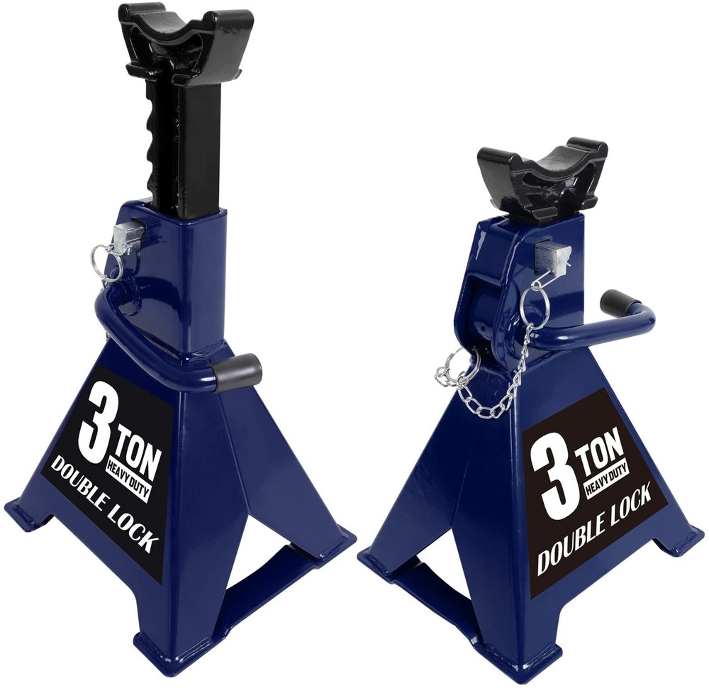 TCE  3 Ton Torin Steel Heavy Duty Jack Stands: Double Locking Pin