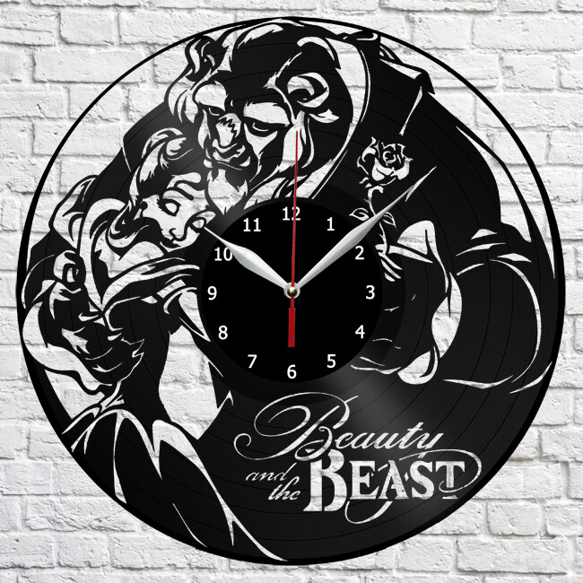 Beauty And The Beast Vinyl Record Wall Clock Fan Art Decor Original Gift 3825