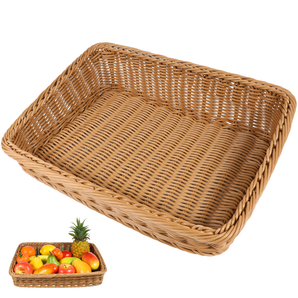 Wicker Seagrass Storage Basket for Bread or Home Decor  
