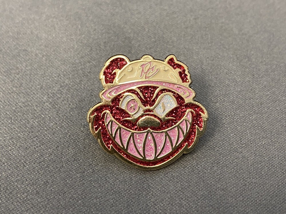 Pinzcity Valentine’s Day Red Pink Glitter Mini Scare bear Gold Hat Pin Valentine