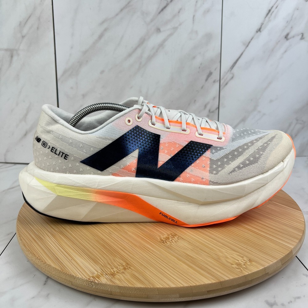 New Balance FuelCell SuperComp Elite v4 Mens Size 11.5 D White Hot Mango Shoes