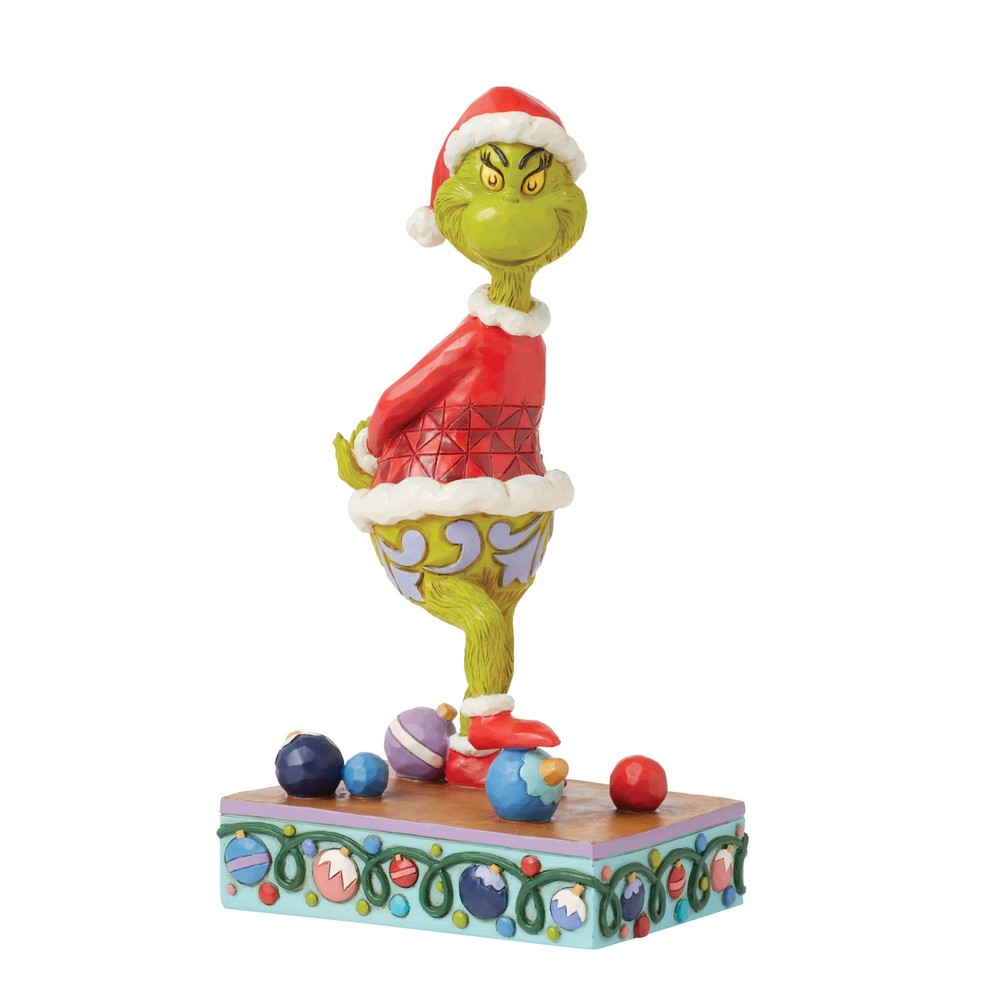 Grinch Crushing Christmas Ornaments Underfoot