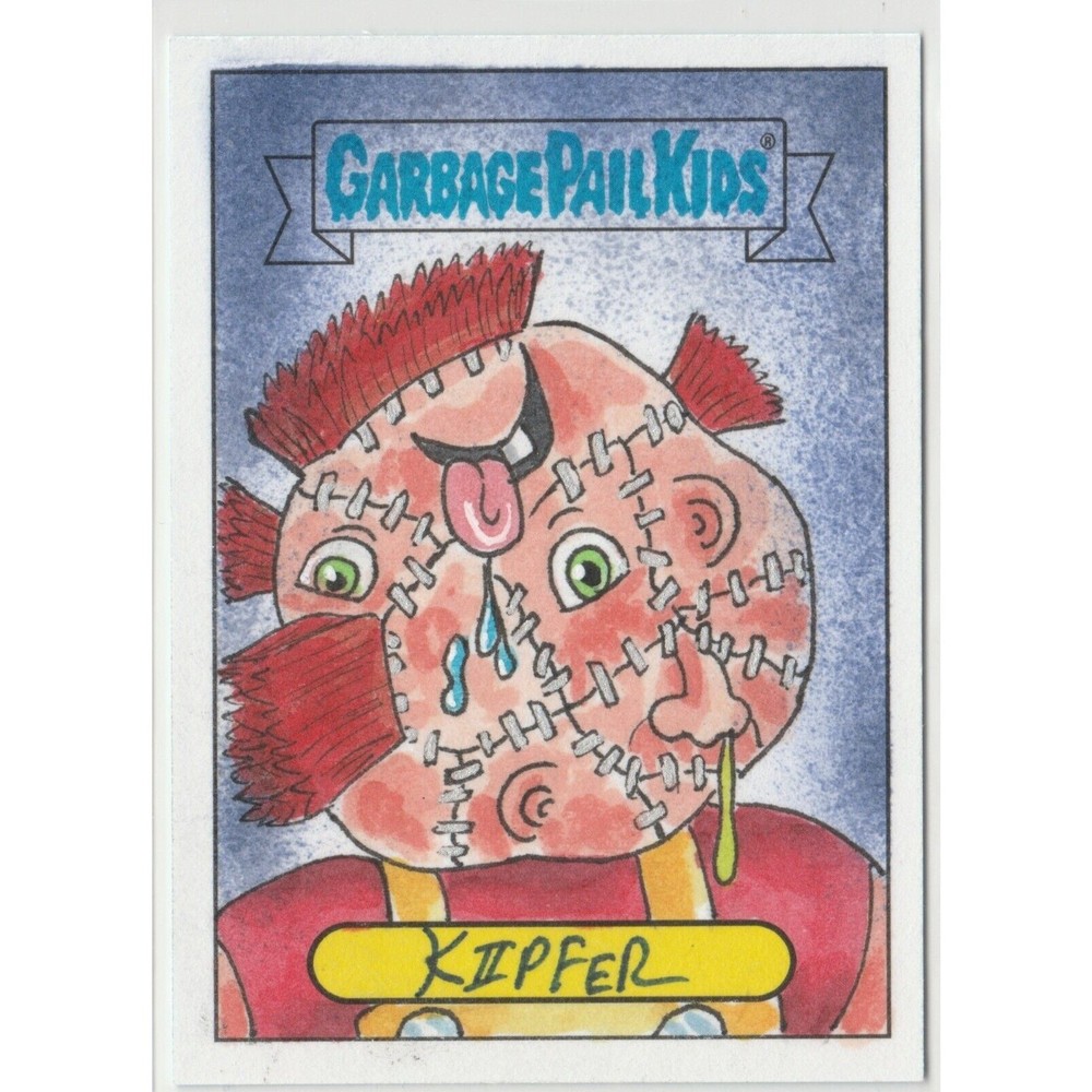 SP 1/1 Auto Sketch Color Rickey Kipfer GPK Garbage Pail Kids 2021 Vacation Card