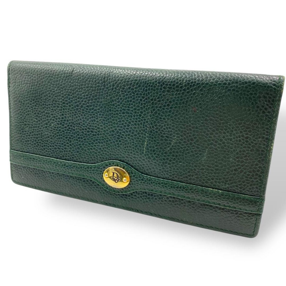 Christian Dior Leather Bifold Long Wallet for Men