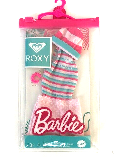 BARBIE Storytelling Doll Fashion Pack ROXY Striped Tee Skirt Hat GRD44 NEW
