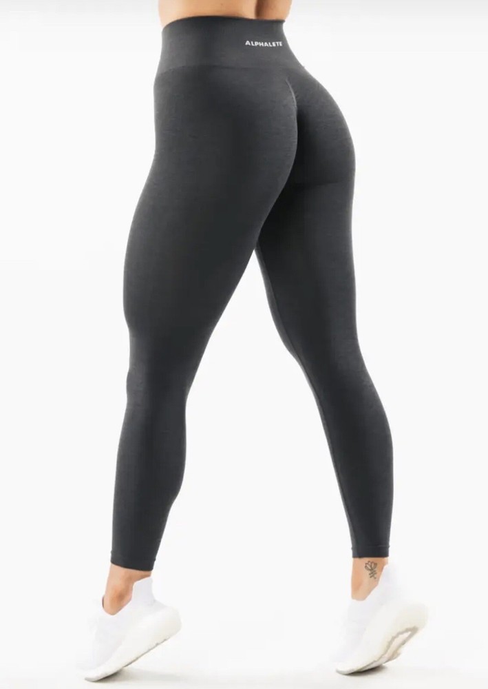 Alphalete Amplify Scrunch Leggings Shadow Grey Small NWT Dyfne