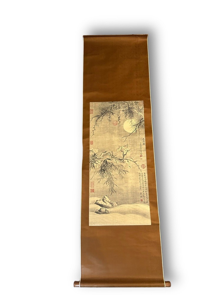 Five Pure Paintings by Yun Shouping Japanese Hanging Scroll Calligraphy Art