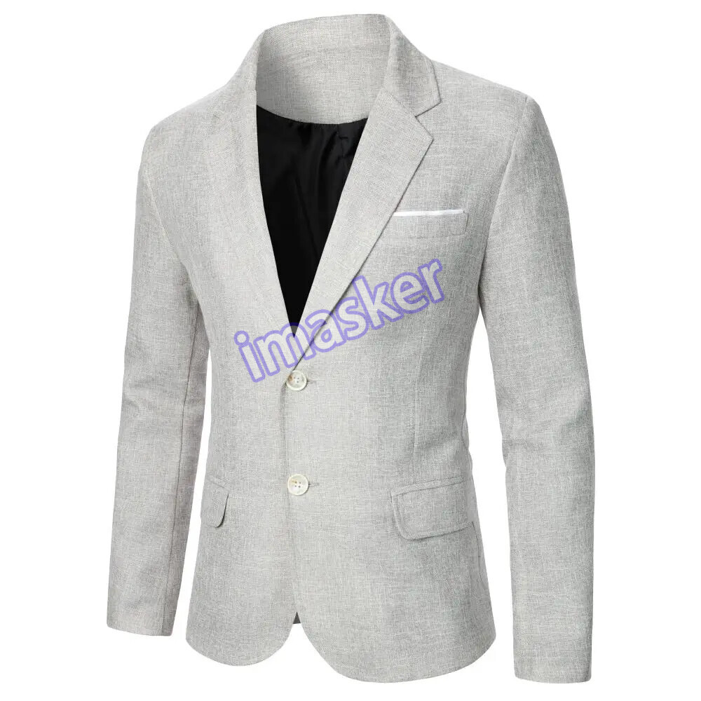 Luxury Solid Color Men's Suit Jacket for Wedding & Formal Wear