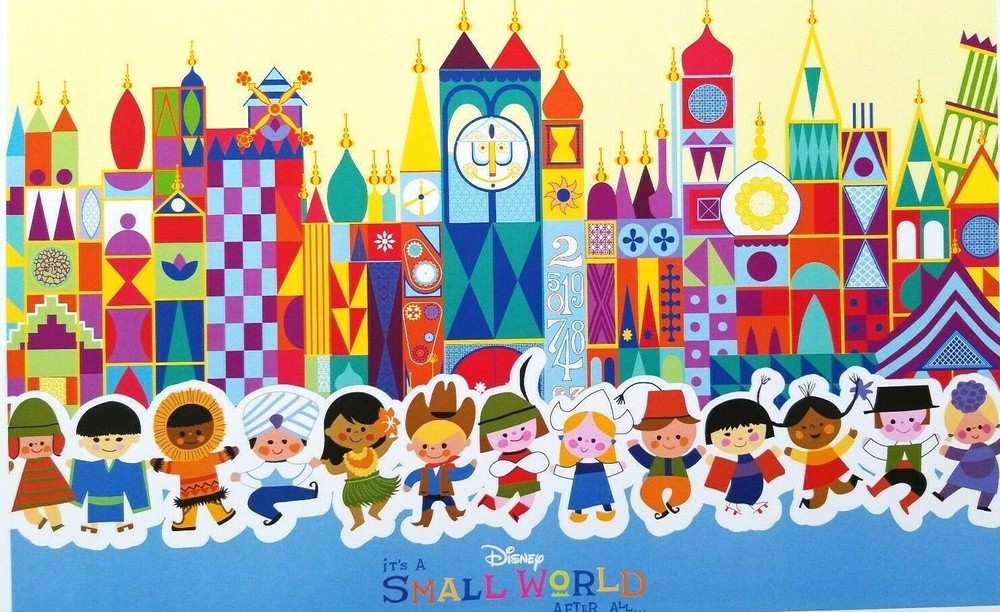 Small World Mary Blair Art Poster Print 11x17 Disney Inspired
