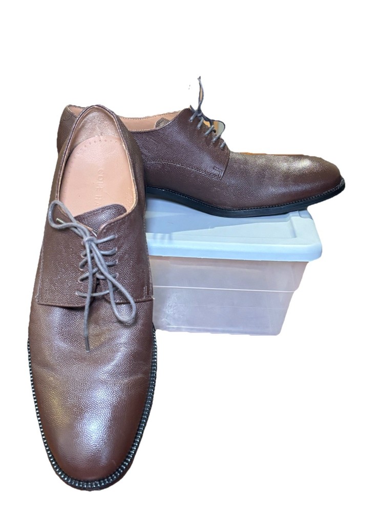 Cole Haan Brown Leather Oxford Dress Shoes Men’s Sz 10 Lace Up Cap Toe Classic