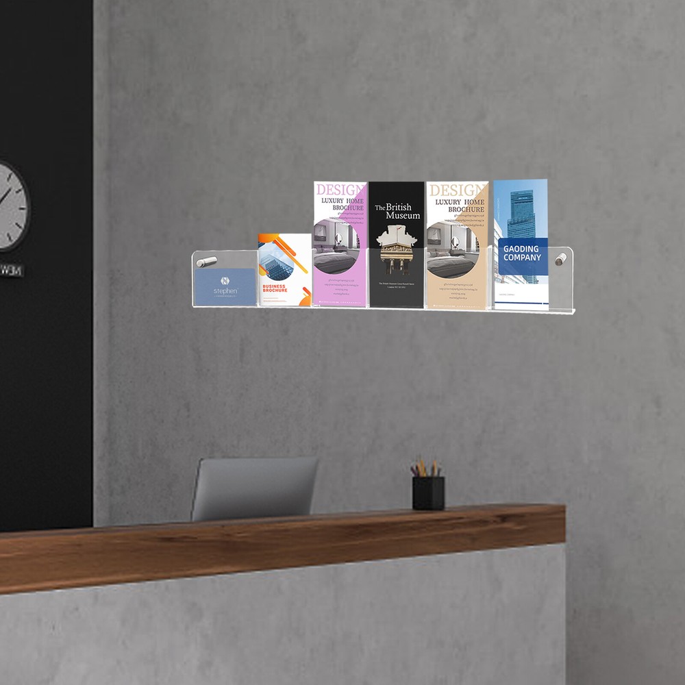 Acrylic Brochure Rack, Acrylic Display Stand, Organizer Rack Wall-mounted New