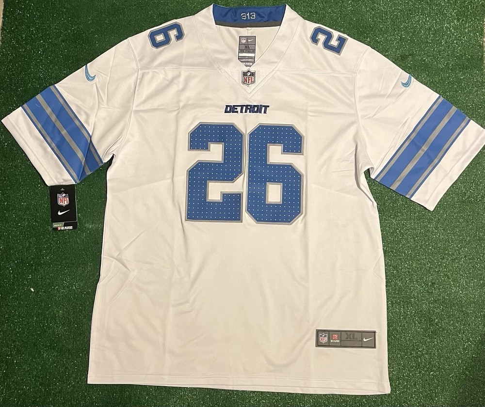 Detroit Lions Jahmyr Gibbs Nike White Game Jersey