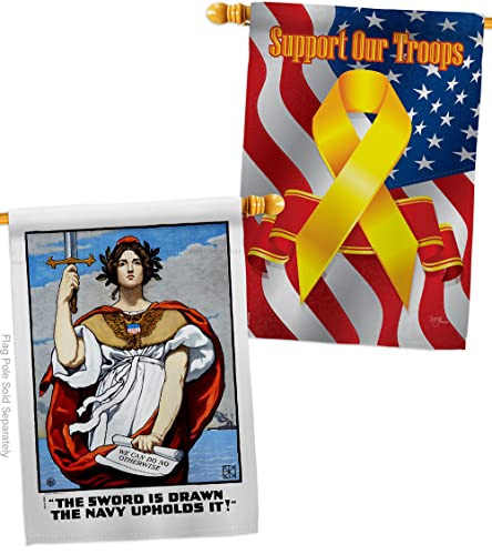 The Sword is Drawn House Flag Pack Armed Forces Navy USN Seabee United State ...