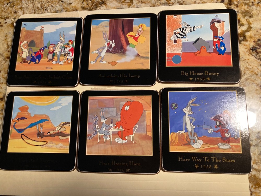 Looney Tunes character drink coasters set of 4