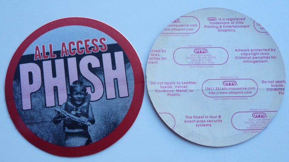Phish Red All Access 1997 Slip Stitch Concert Tour Backstage Pass