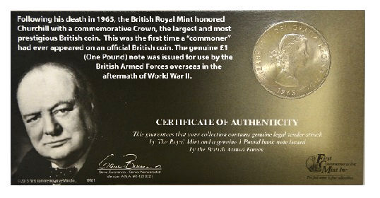 First Commemorative Mint Winston Churchill Collection - Coin, Voucher 1953-1963-image