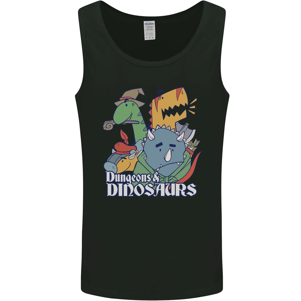 Dungeons & Dinosaurs Funny T-Rex Mens Vest Tank Top