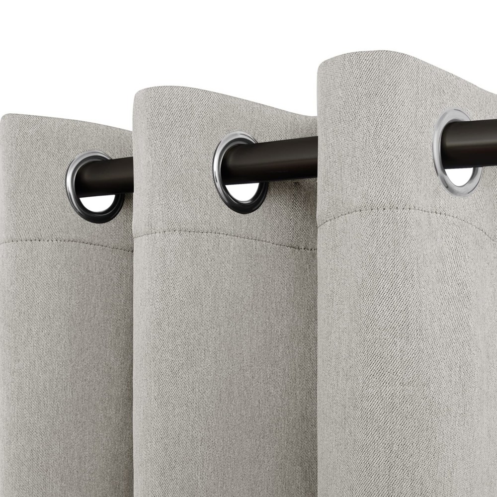 Linen Look Blackout Curtain 42x63 Inch for Bedroom Living Room Thermal Insulated Drapes
