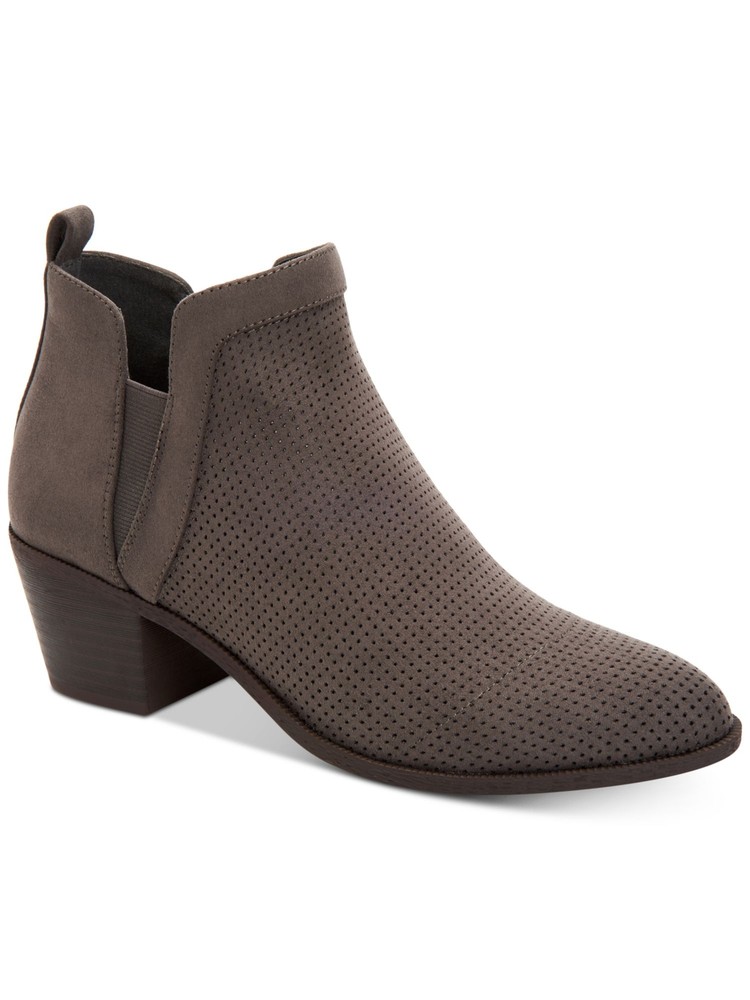 STYLE & COMPANY Womens Gray Gore Myrrah Almond Toe Block Heel Booties 12 M
