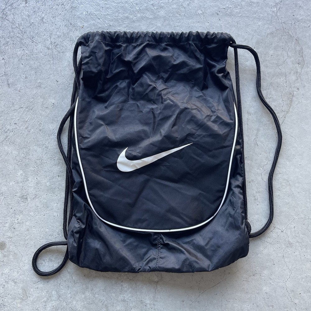 Vintage Nike Black Draw String Backpack