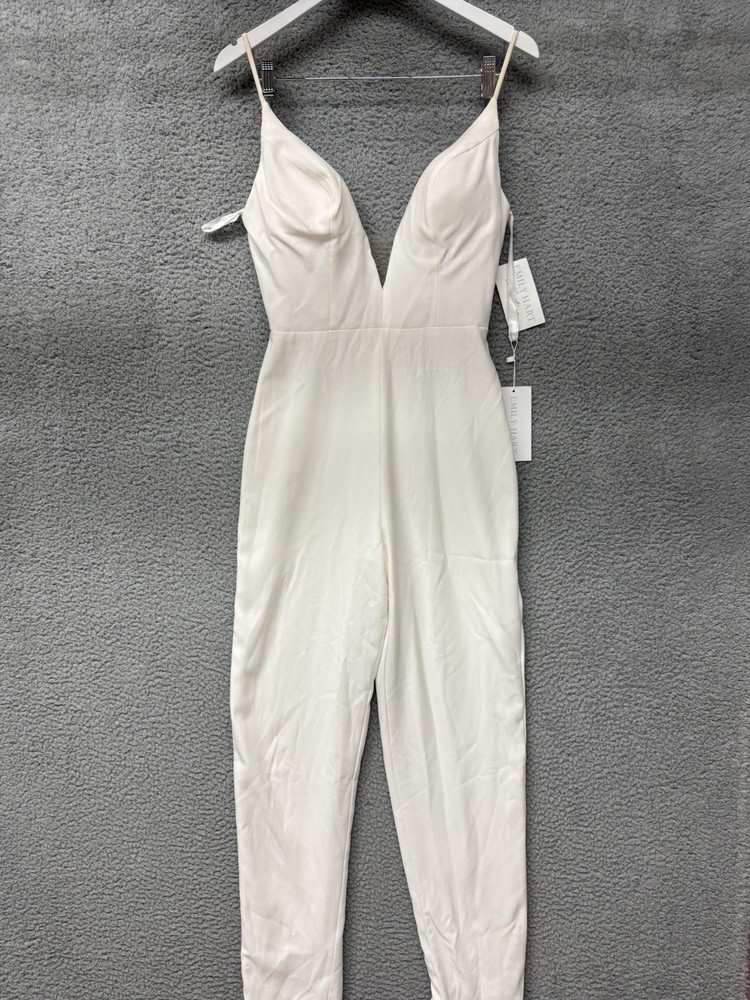 Emily Hart White Jumpsuit Women's Size 4 POG