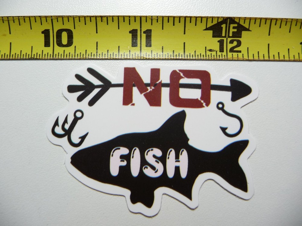 No Fish Fishing Day Decal Sticker for Outdoor Sports Enthusiasts