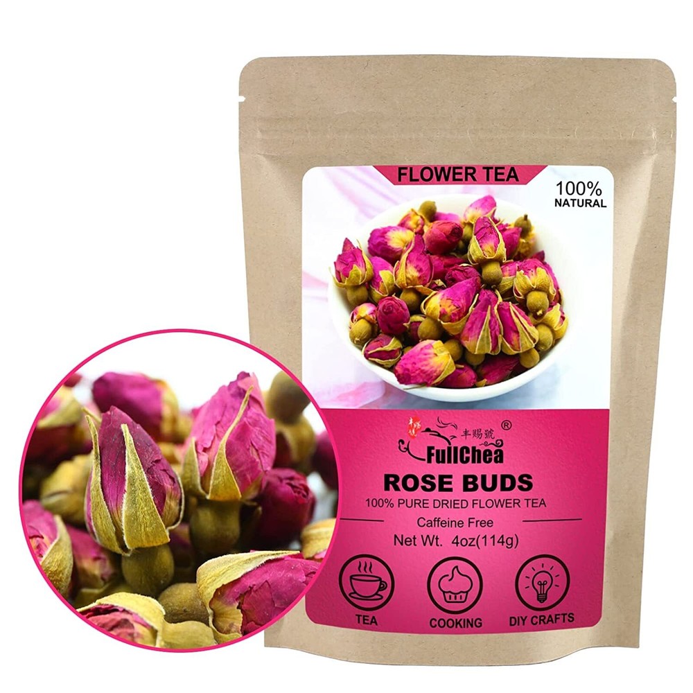 Organic Dried Rose Buds 114g Premium Food-grade Rosebuds Dried Flowers
