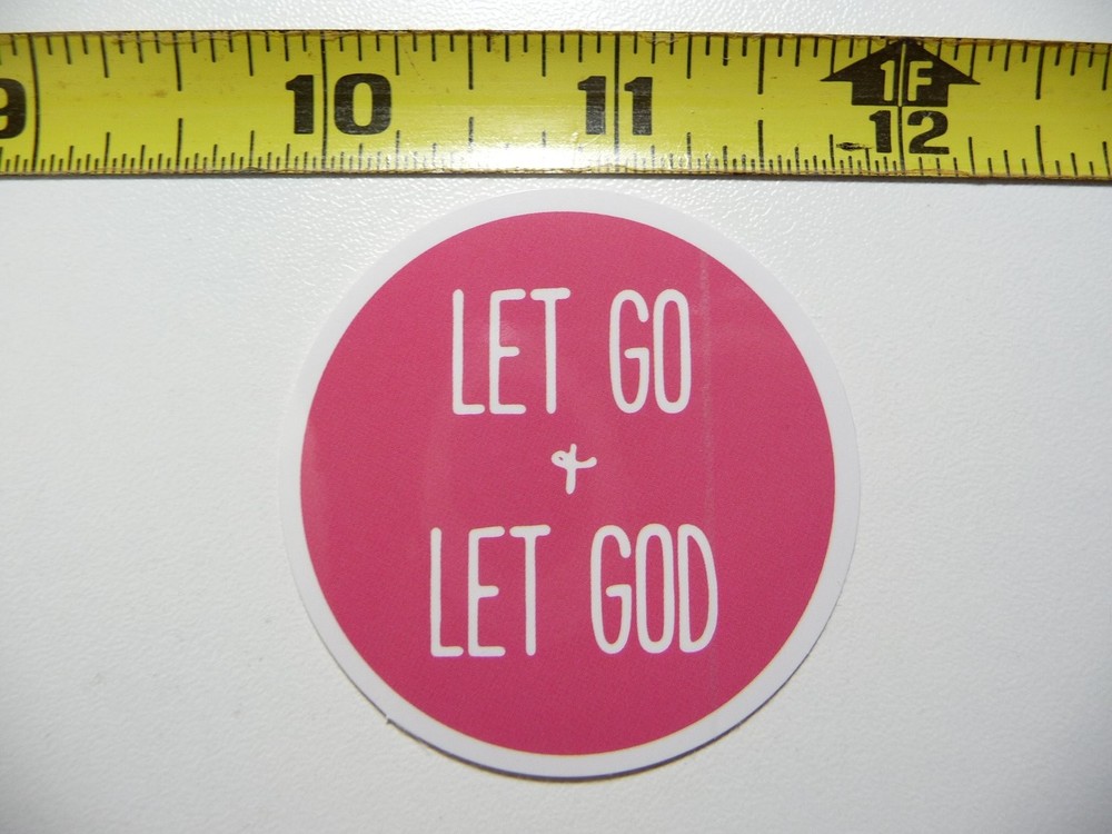 Christian Circle Let Go God Decal Sticker for Faith & Belief