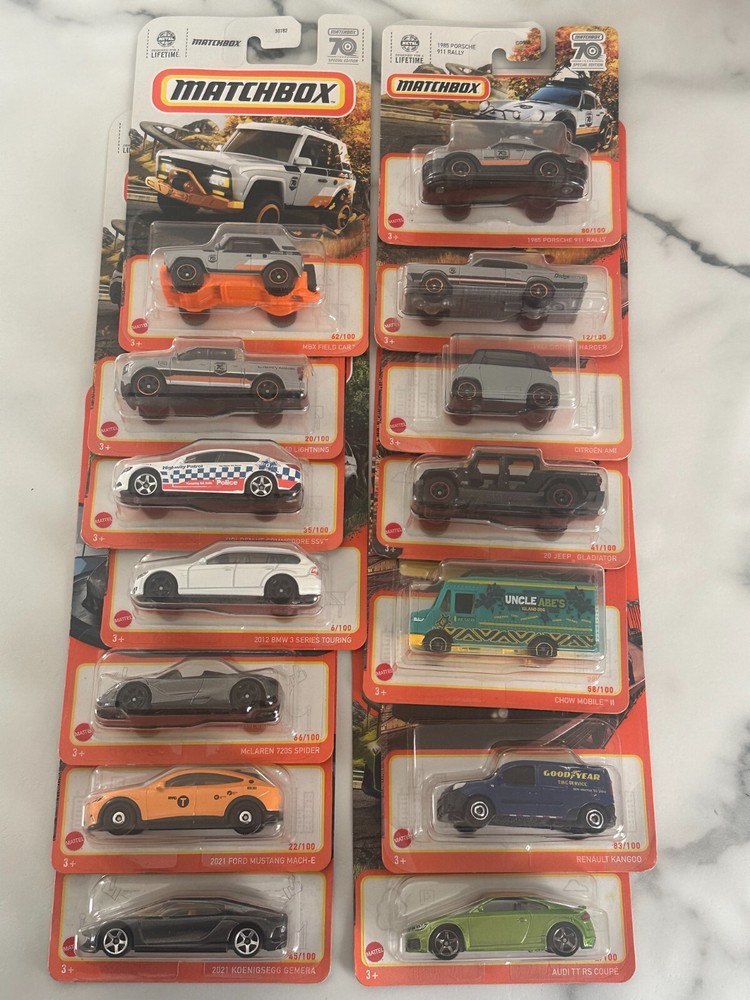 ##MATCHBOX ## 70 YRS ## NEW UNOPENED ## ASSORTED YEARS AND CARS ##  1:64