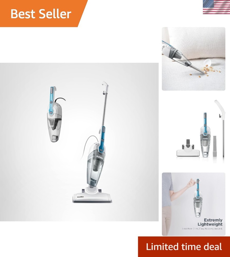 Aqua Blue 3-in-1 Stick Vacuum - Lightweight, Bagless, Perfect for Home Cleaning