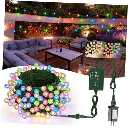 98.4Ft Outdoor Globe String Lights, IP68 All 98.4Ft/30M Globe Fairy Lights