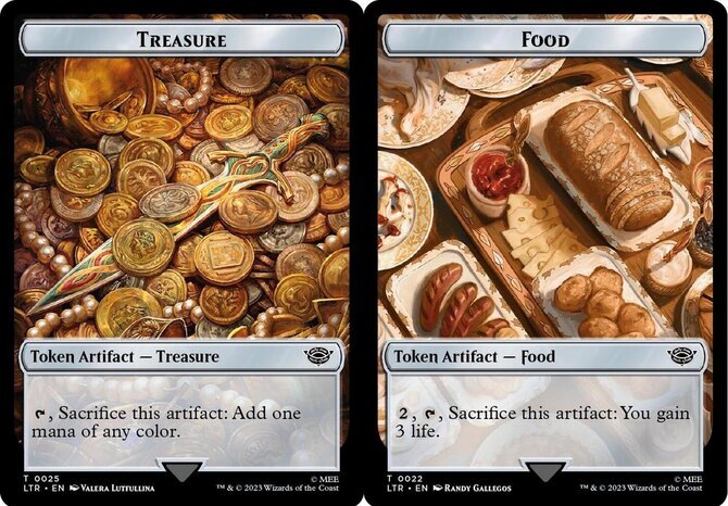 MTG 10 Food (0022) // Treasure Double-Sided Token, NM-Mint, English Foundations