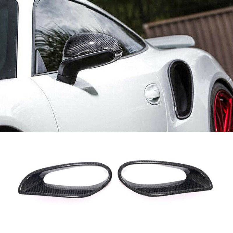 For Porsche 911 991 Turbo S 2014-15 2016 Real Carbon Side Air Fender Vent Cover