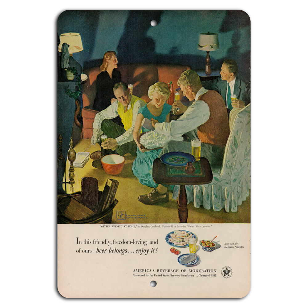 Vintage Beer Night Sign for Home Gatherings and Cheers