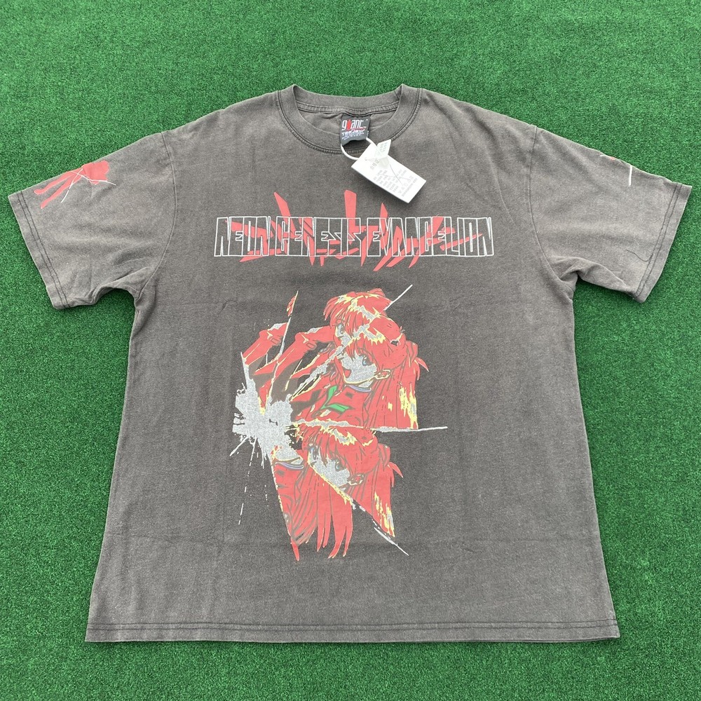 Neon Genesis Evangelion Asuka short sleeve T-shirt Black GIANT US Large With Tag
