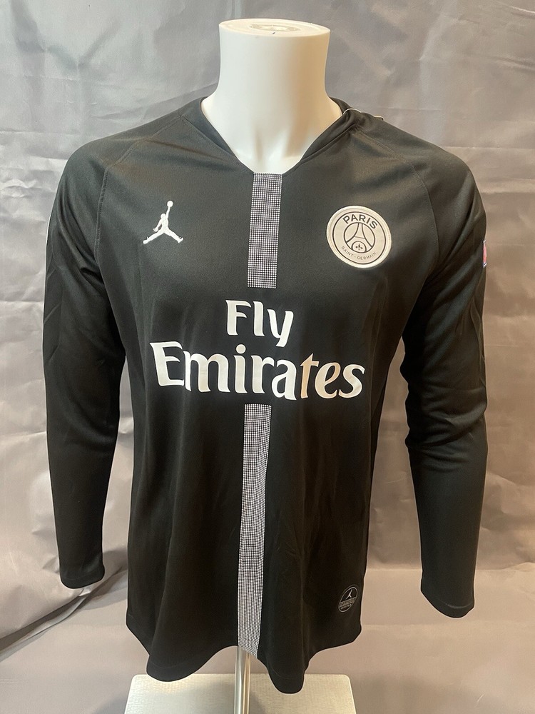 PSG Retro Away Jersey Black Neymar Jr. #11 Long Sleeve Jersey Large Mens Size