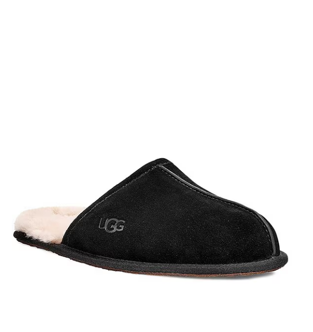 Flash Sale! UGG Men's Scuff Suede Slippers - Black, Medium | New-image