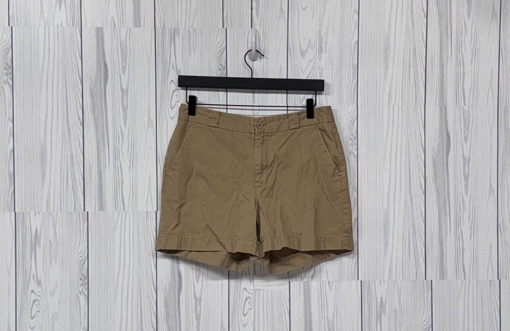 Gap shorts womens size 6 chino khaki mid rise 5 inch inseam cotton