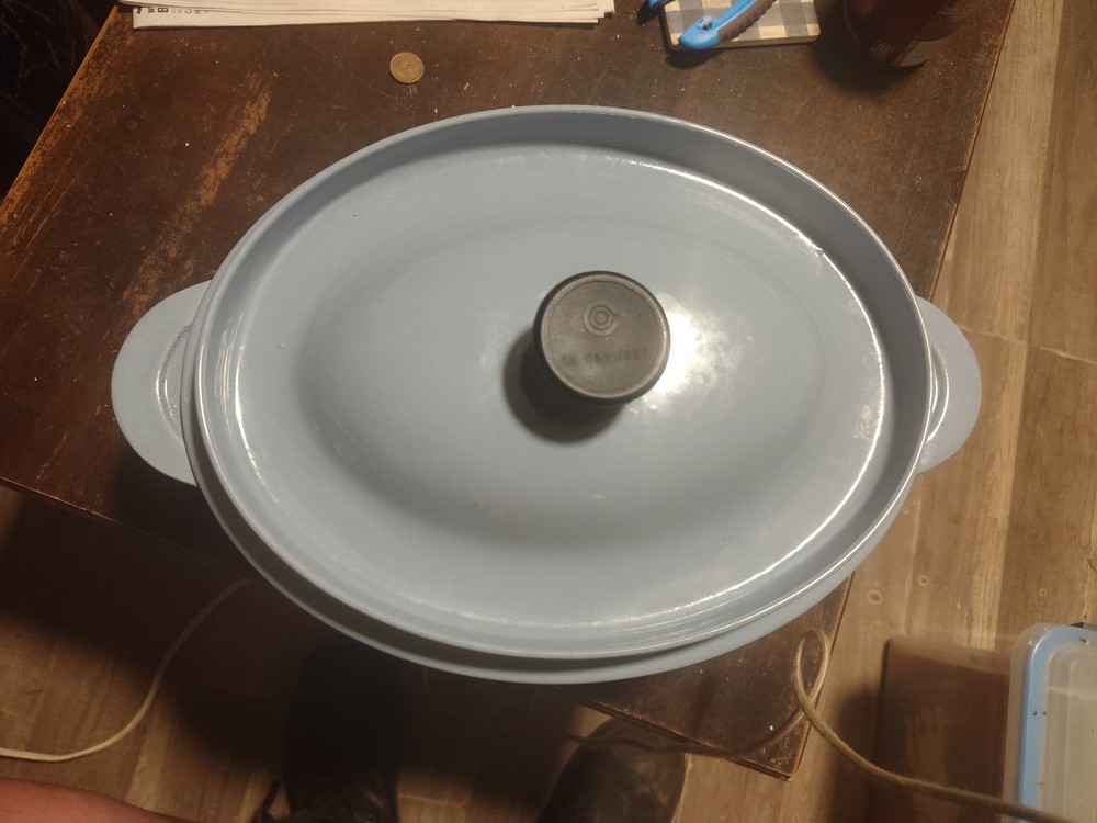 Le Creuset 23cm Oval Cocotte Harmonic Blue Dutch Oven 9in Enameled Cast Iron