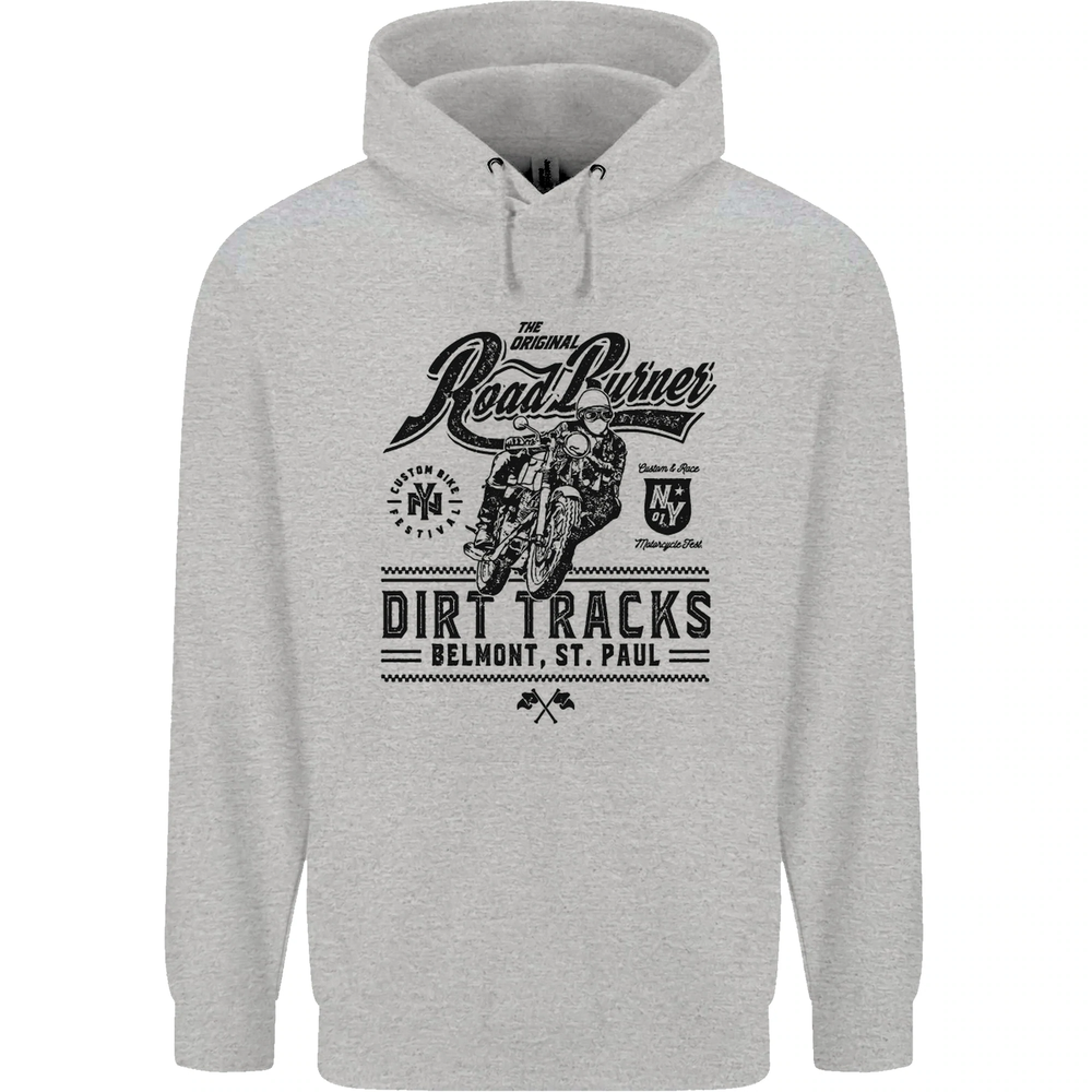 The Original Road Burner Biker Motorcycle Mens 80% Cotton Hoodie