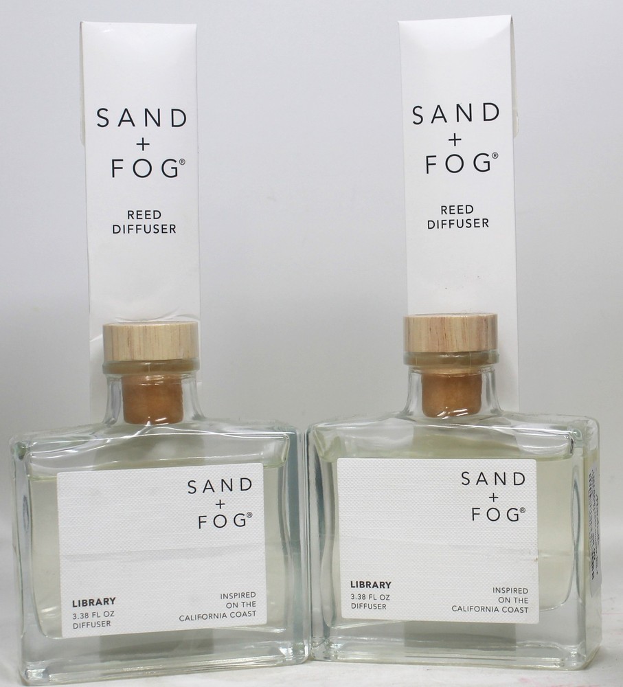 Library Sand + Fog Reed Diffuser 3.38 oz Inspired California Coast Lot of 2 New