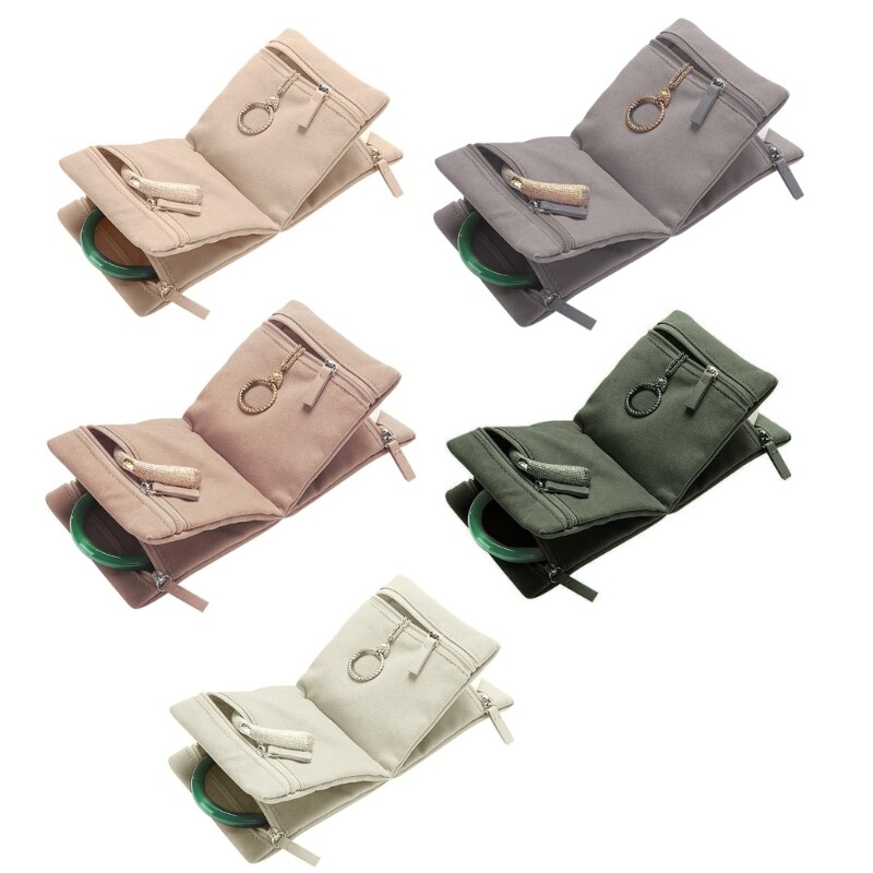 Elegant Multi-Compartment Jewelry Organizer for Traveling Women