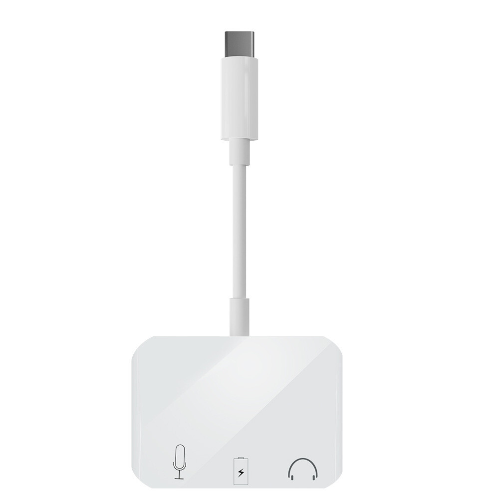 6-in-1 USB-C Adapter with Audio, Mic & Speaker for Live Streaming