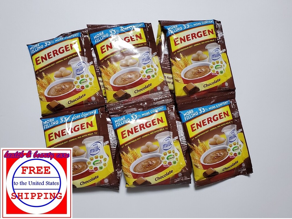 ENERGEN Chocolate Nutritious OAT-CEREAL mix with MILK 40 grams x 10 sachets