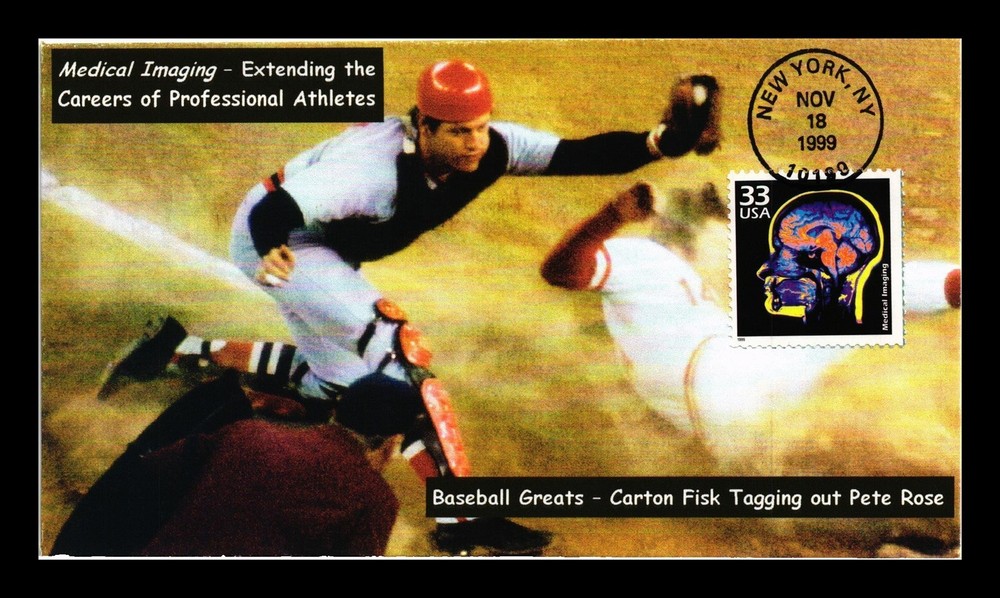 DR JIM STAMPS US COVER MEDICAL IMAGING FDC CARLTON FISK BASEBALL GREAT
