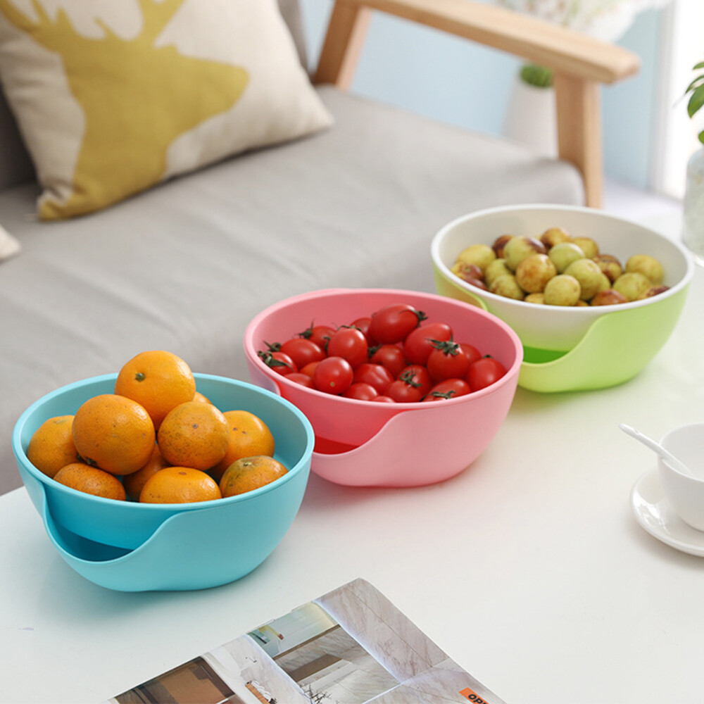Lazy Fruit Plate Nuts Dry Fruits Double Dish Holder Cute Candy Bowl