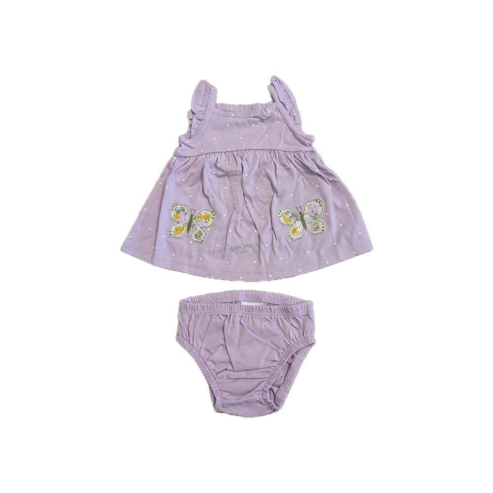 CARTERS BABY GIRLS PURPLE ONE-PIECE ROMPER SIZE NEWBORN