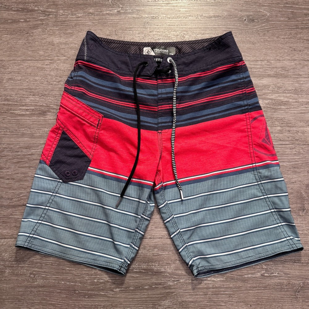 Volcom Board Shorts Mens 26 Modtech Water Repellent Multicolor Surf Outdoor