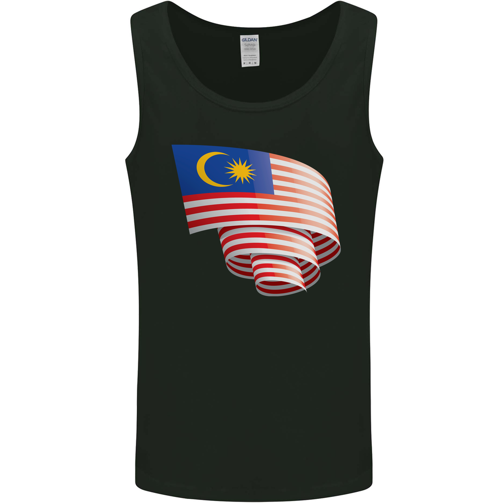 Curled Malaysia Flag Malaysian Day Football Mens Vest Tank Top