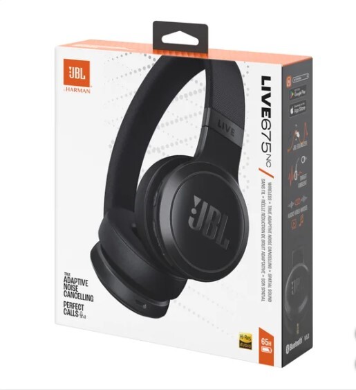 JBL Live 675NC Wireless True Adaptive Noise-cancelling On-Ear Headphones NEW